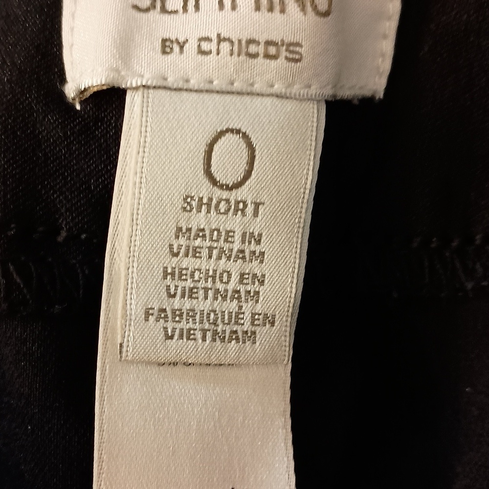 Chico's SO Slimming Black Pull-on Dress Pants Size 0 Short - Picture 3 of 8